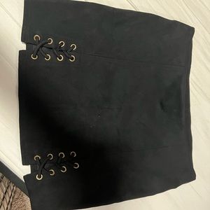 Black mini skirt